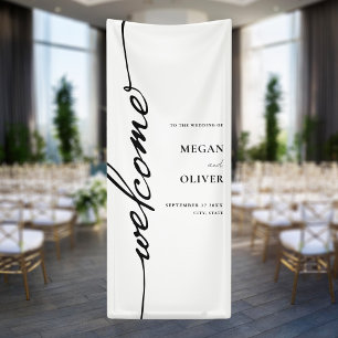 Minimalist Script Wedding Welcome Banner
