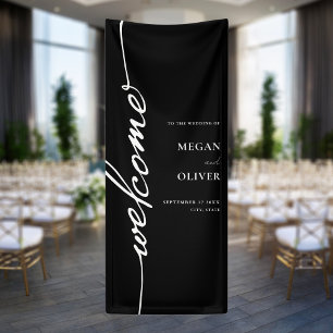 Minimalist Script Wedding Welcome Banner