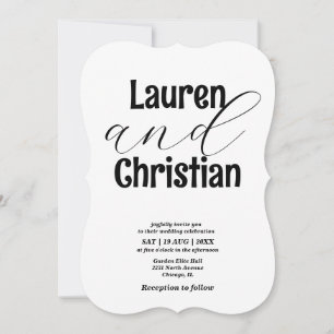 Minimalist Scripture Wedding  Invitation