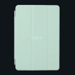 Minimalist seafoam mint green custom name monogram iPad mini cover<br><div class="desc">Elegant minimalist modern seafoam mint green custom name monogram initials iPad mini Cover</div>