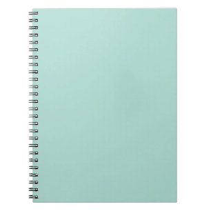 Minimalist seafoam mint green plain solid modern notebook