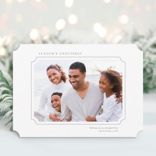 Minimalist Season's Greetings Photo Holiday Card