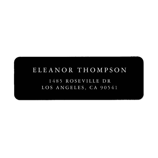 Minimalist Serif Typography Black Personalised (Front)