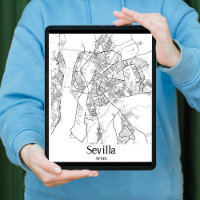 Minimalist Sevilla City Map