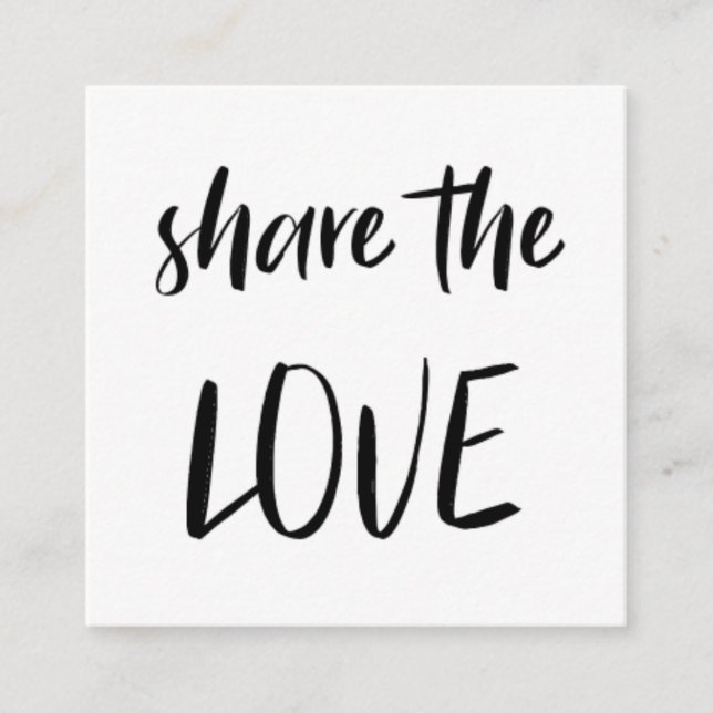 Minimalist Share The Love | Loyalty Card (Front)