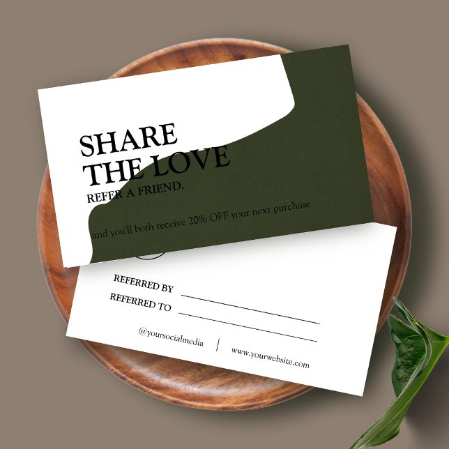 Minimalist Share The Love Referral Card (Creator Uploaded)