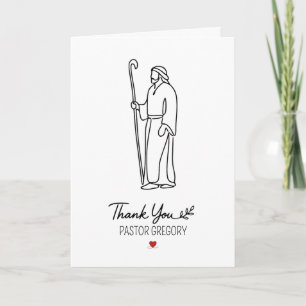Minimalist Shepherd Pastor Appreciation Thank You Card