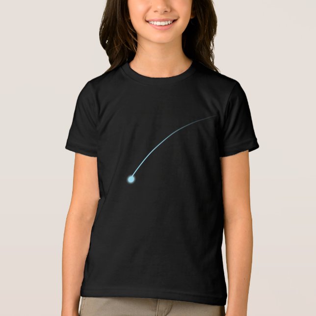 Minimalist Shooting Star Celestial Night Sky Tri-Blend Shirt (Front)