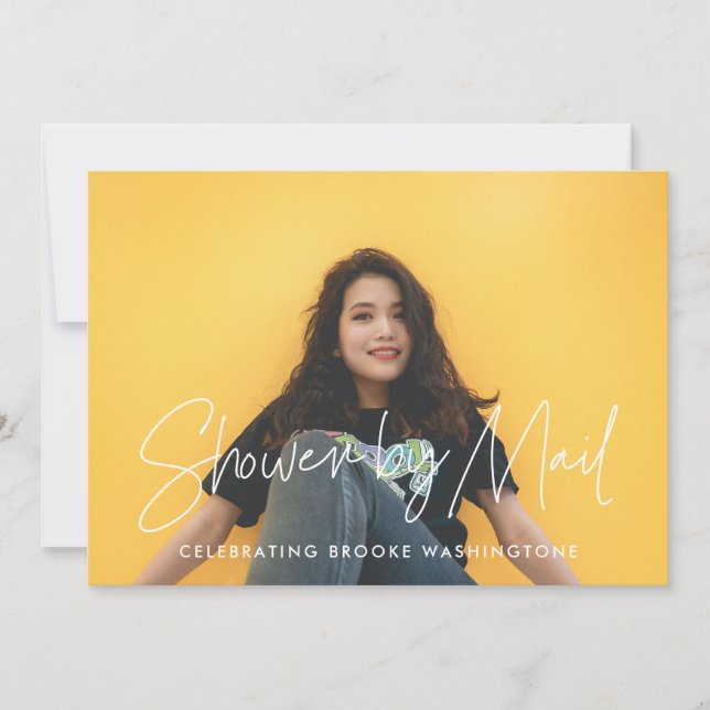 Minimalist Shower by mail photo Invitation (Front)