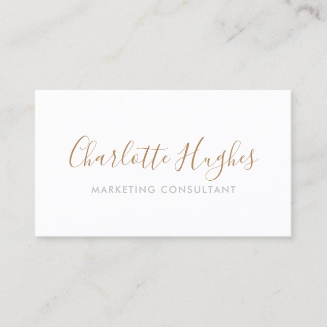 Minimalist Signature Business Card (Front)