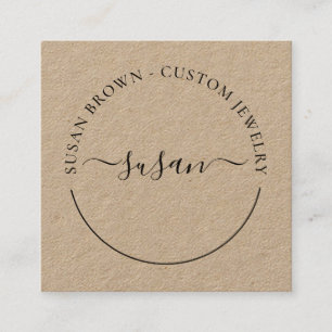 Minimalist Signature Script Craft Business Card