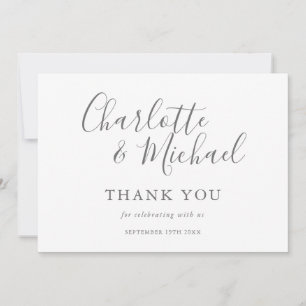 Minimalist Signature Script Wedding Thank You