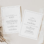 Minimalist Silver All In One Wedding Invitation<br><div class="desc">This minimalist silver all in one wedding invitation is perfect for a simple wedding. The modern romantic design features classic silver grey and white typography paired with a rustic yet elegant calligraphy with vintage hand lettered style. Customisable in any colour. Keep the design simple and elegant, as is, or personalise...</div>