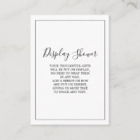 Minimalist Silver Display Shower Card