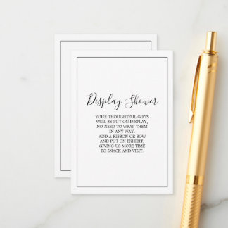 Minimalist Silver Display Shower Card