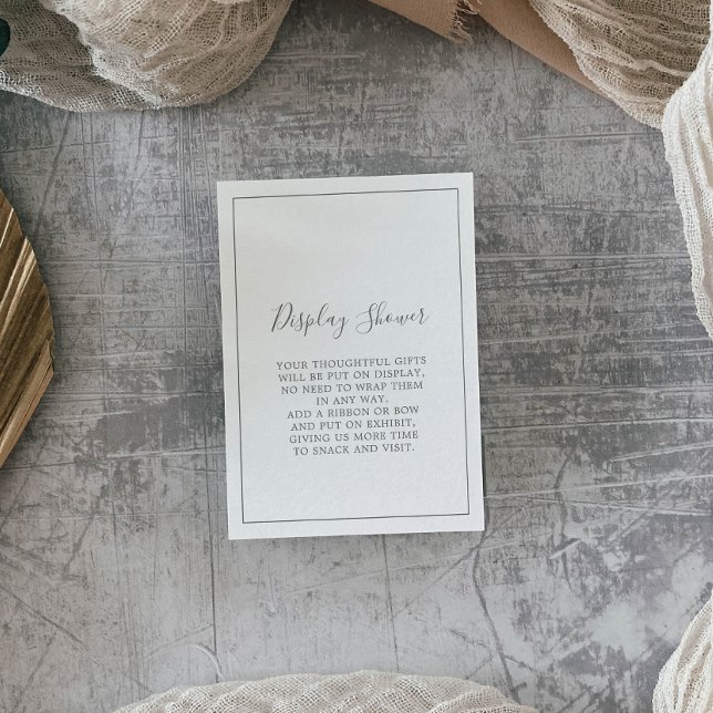 Minimalist Silver Display Shower Enclosure Card (Creator Uploaded)