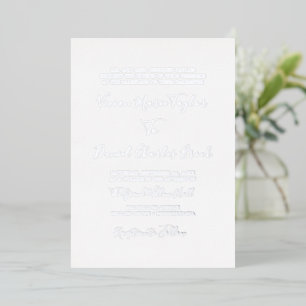 Minimalist Silver Foil Grey Traditional Wedding