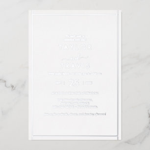 Minimalist Silver Foil Wedding