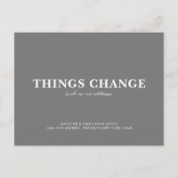 Minimalist Silver Grey Things Change Moving