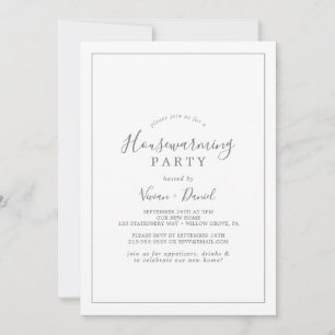 Minimalist Silver Housewarming Party Invitation