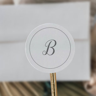Minimalist Silver Monogram Wedding Envelope Seals