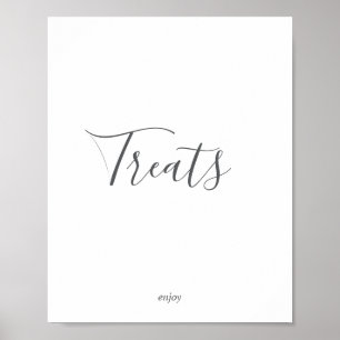 Minimalist Silver Treats Sign