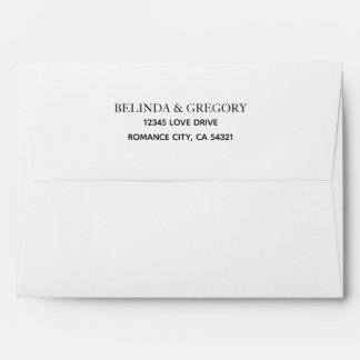 Minimalist Simple 5x7 Wedding Invitation Envelope