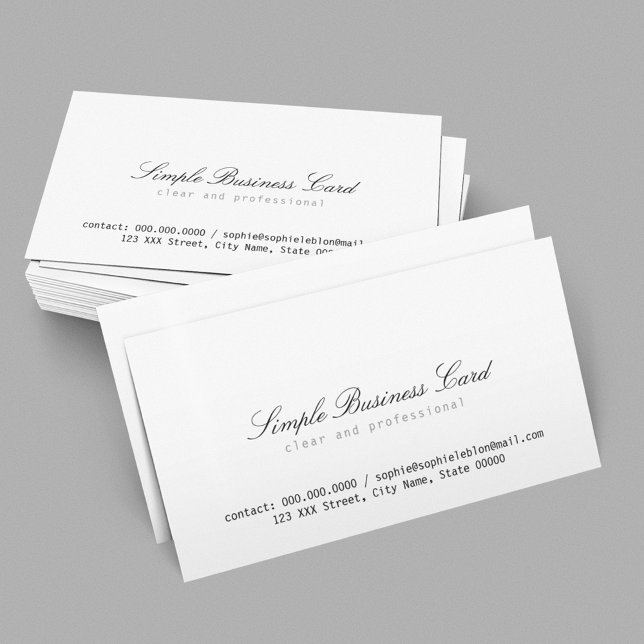 Minimalist simple and clean white business card (Creator Uploaded)