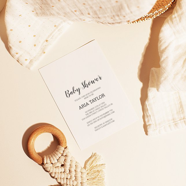 Minimalist Simple Baby Shower Invitation (Creator Uploaded)