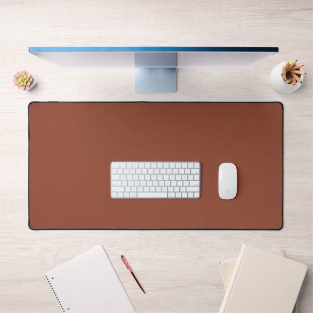 Minimalist Simple Basic Solid Colour Terracotta Desk Mat (Office 1)