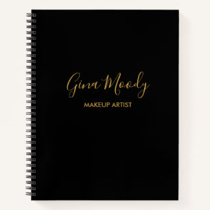 Minimalist simple black business notebook