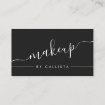 Minimalist Simple Black White Script Makeup