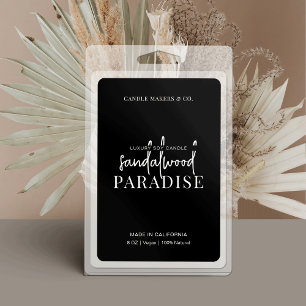 Minimalist Simple Black & White Wax Melt Label