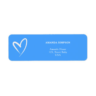 Minimalist Simple Blue Baby Shower