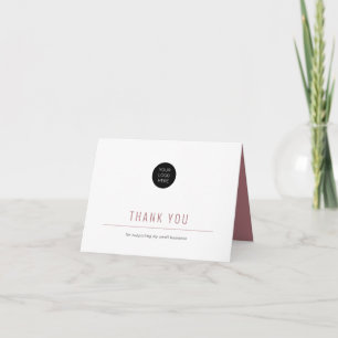 Minimalist-Simple-Business Thank You Card-Folded Card