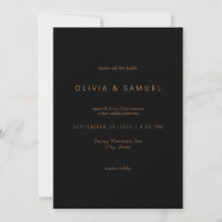 Minimalist Simple Chic Black Tan Wedding