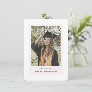 Minimalist simple chic photos graduation announcement