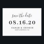 Minimalist Simple Chic Save the date Invitation<br><div class="desc">Modern black and white minimalistic Save the Date card</div>