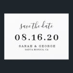 Minimalist Simple Chic Save the date Invitation<br><div class="desc">Modern black and white minimalistic Save the Date card</div>