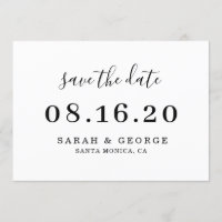 Minimalist Simple Chic Save the date