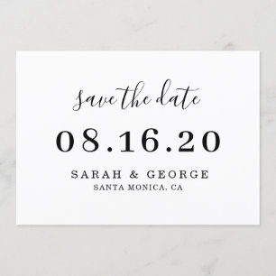 Minimalist Simple Chic Save the date Invitation