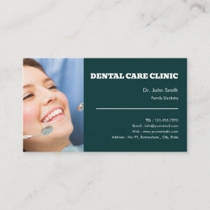 Minimalist Simple Clean Dentist Appointment Business Card