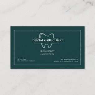 Minimalist Simple  Clean Dentist Appointment Remin Business Card