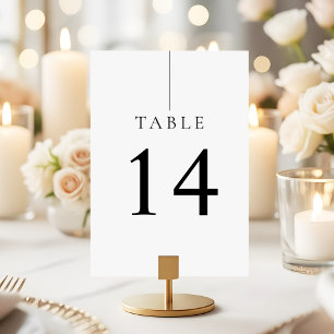 Minimalist Simple Clean Line Modern Wedding Table Number