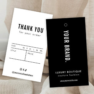 Minimalist Simple Clothing Boutique Label Hang Tag