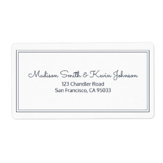 Minimalist Simple Cursive Script Return Address