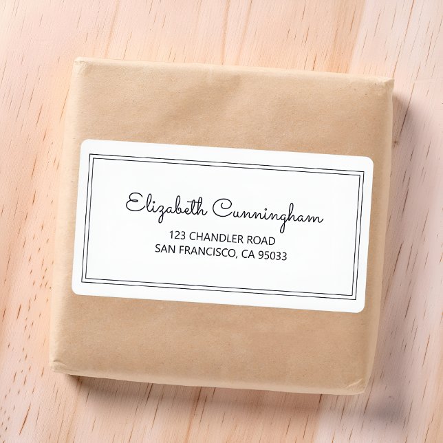 Minimalist Simple Cursive Script Return Address (Creator Uploaded)