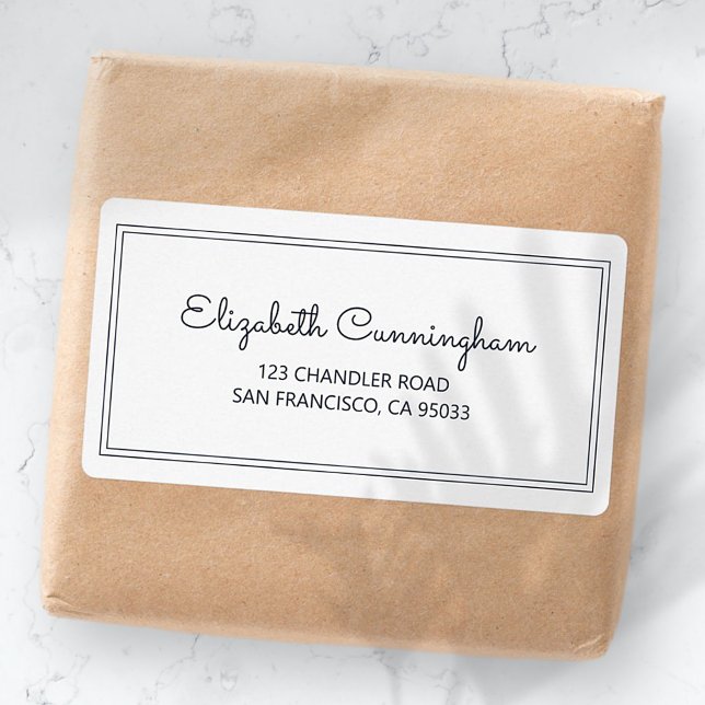 Minimalist Simple Cursive Script Return Address (Creator Uploaded)