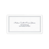 Minimalist Simple Cursive Script Wedding Address