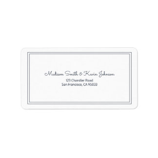 Minimalist Simple Cursive Script Wedding Address Label